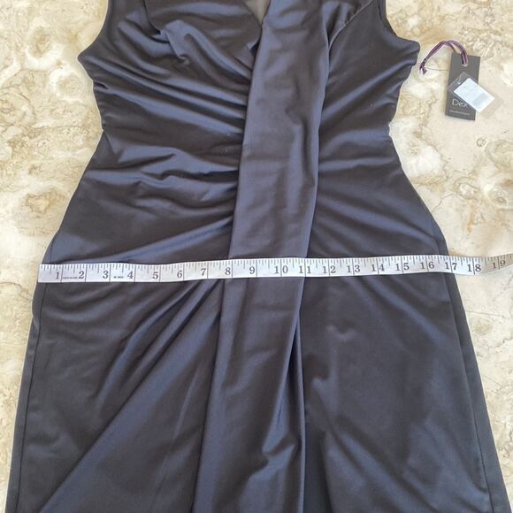 NWT Dex LBD Black Pleated Rushed Dress - Picture 16 of 16